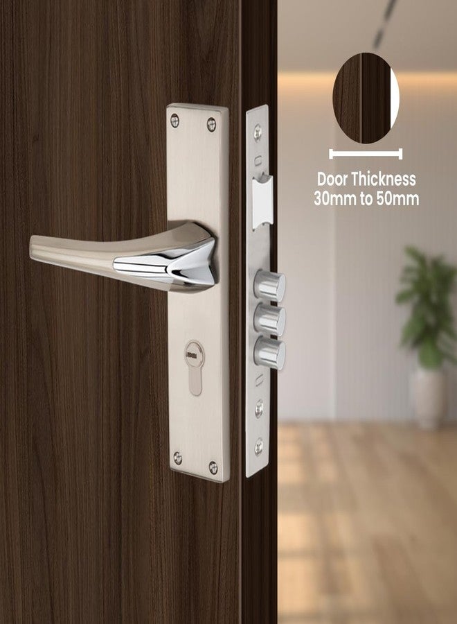 Link Duke Mortise Lock |for Main & Internal Door in Home, Office, Hotel | 8 Inches Heavy Duty Handle Set with Both Side Key Access, 3 Keys |SS Finish|2 Years Warranty - Image 2